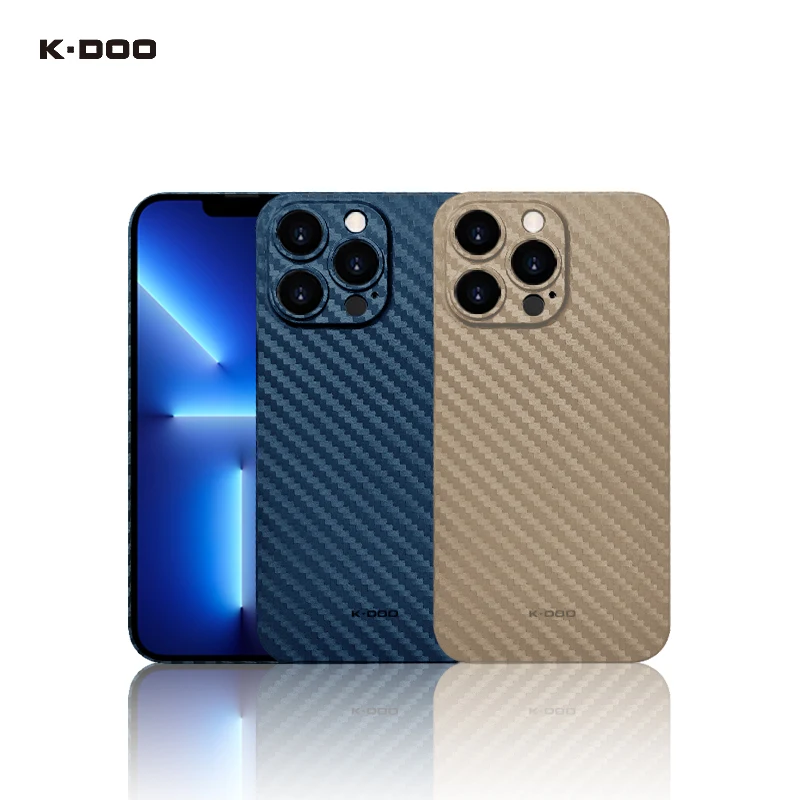 

K-Doo Air Carbon Ultra Slim PP Case 0.4mm Thickness Carbon Fiber Patten Super Thin Back Cover for iPhone13/13mini/13pro/13promax