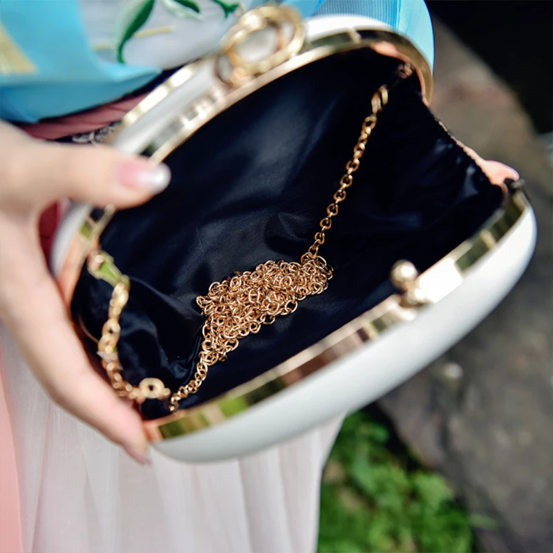 Женский Круглый клатч вечерняя сумка винтажная вышитый сумочка для свадебной