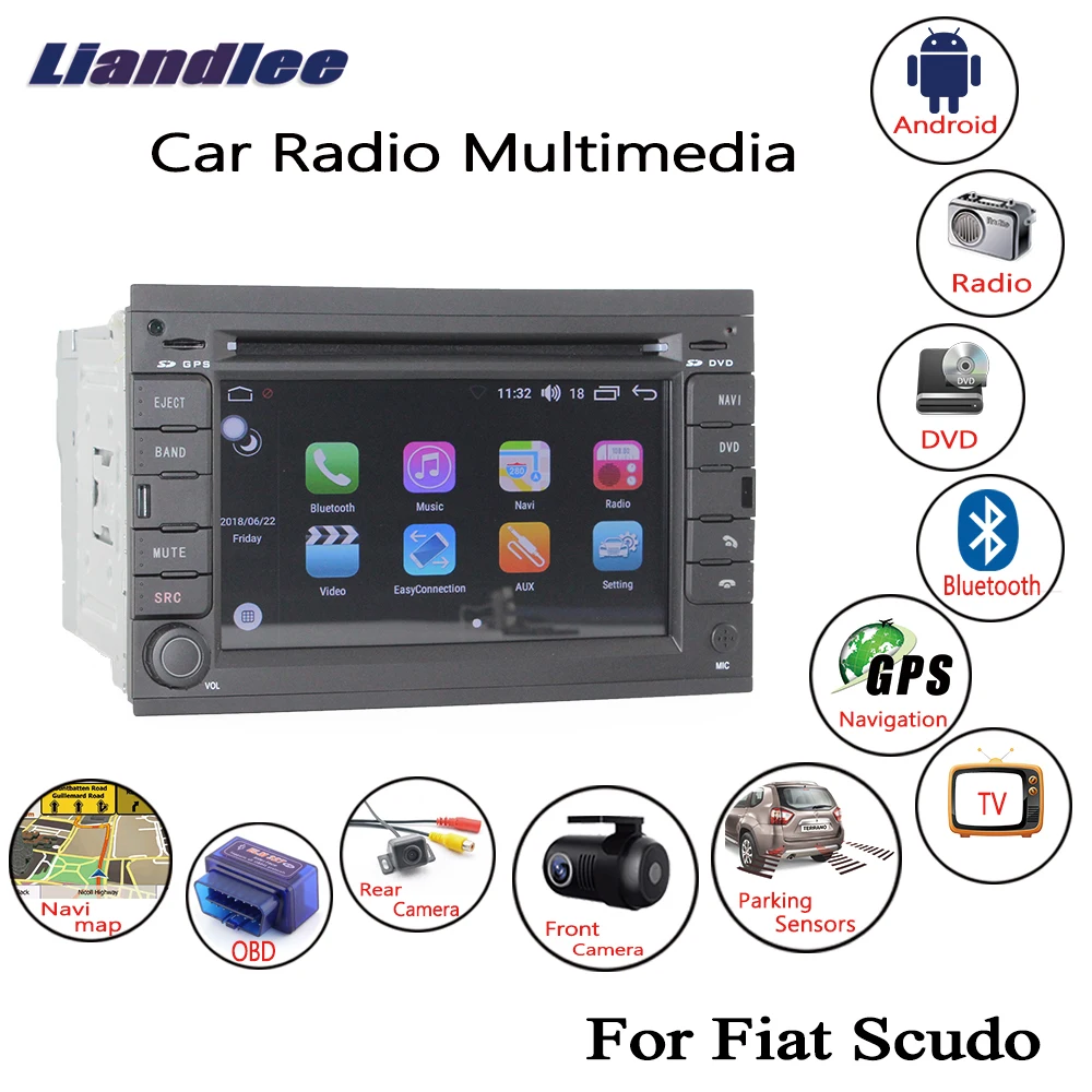 

Автомагнитола для Fiat Scudo 2007-2015 Android, DVD-плеер, GPS-навигация, мультимедийный HD-экран, видеомагнитофон