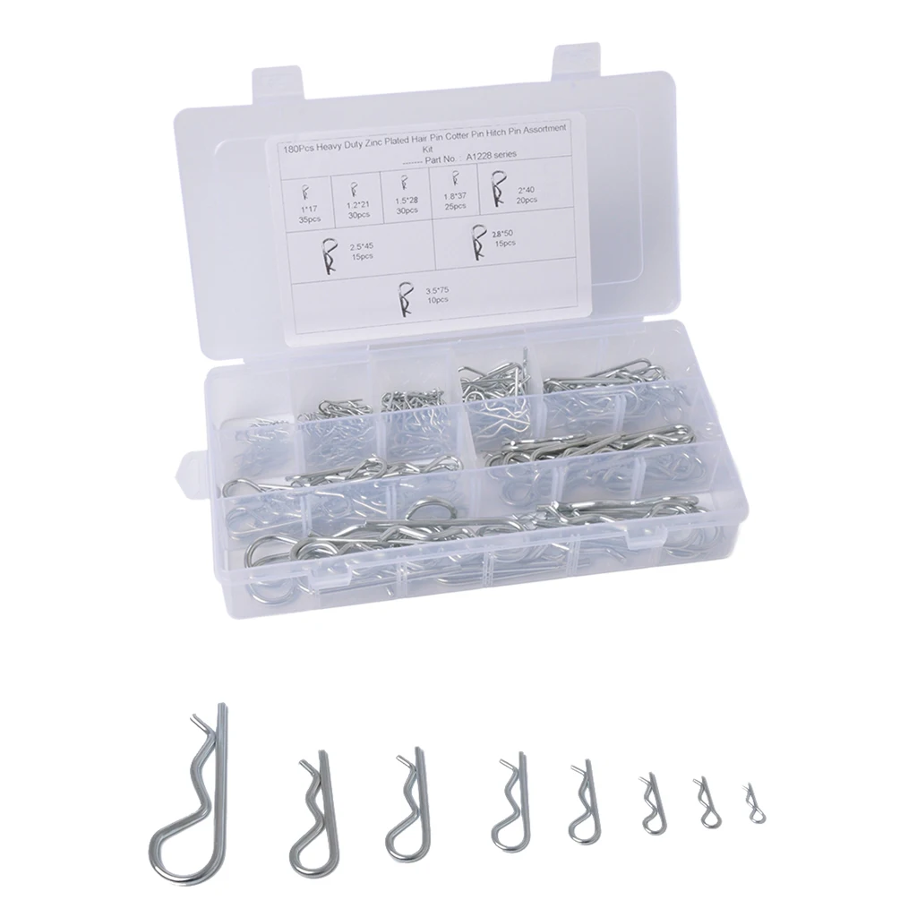 

180PC HAIR PINS Assortment Set Cotter Clip Hardware Assorted Kit