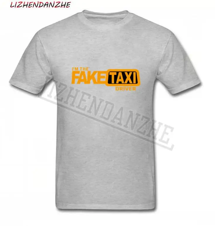 Футболка мужская с принтом фальшивых такси 100% хлопок 0273 | Мужская одежда