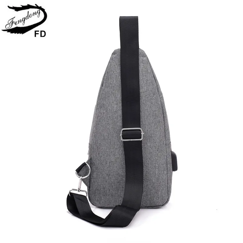 FengDong Мужская нагрудная сумка маленькие сумки через плечо для женщин на одно мини