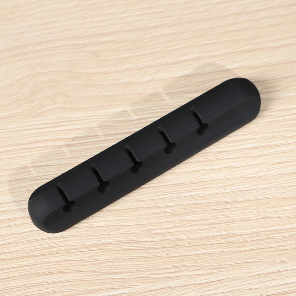 

5-port/7-port Paste Data Cable Storage Rack Desktop Fixing Clip Wire Holder Organizer Home Office Wire Organizer 11.8*2.2*1.4cm