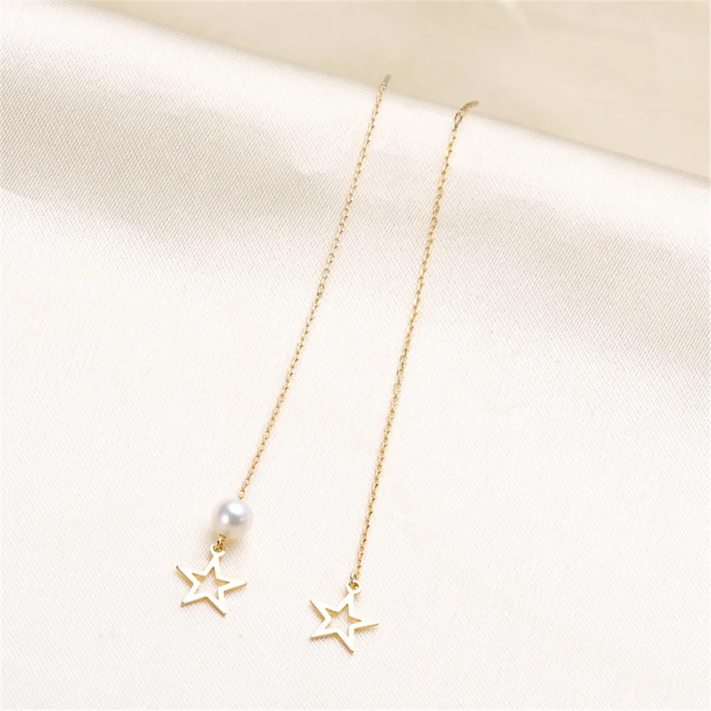 

925 Sterling Silver Plating Earrings Pearl Earrings Accessories Findings Earrings Jewelry Parts Fittings Mountings DIY Girl Gift