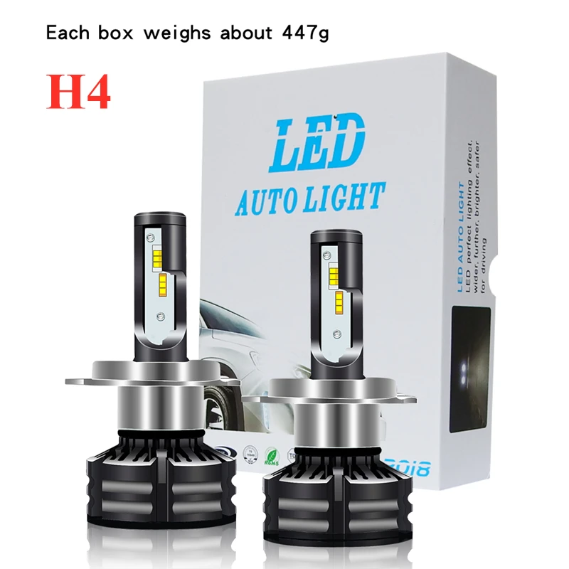 T6 светодиодные фары H11/H1/H4/H7 автомобильные фары 60 Вт 10000lm 3000 K/4300 K/6000 K 3 цвета лампы Автомобильные противотуманные фонари 9-18V