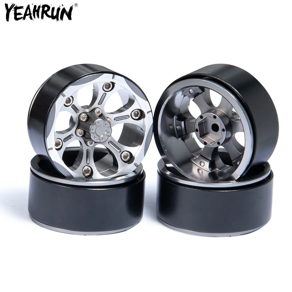

YEAHRUN 1/2/4/5 Pcs Metal Alloy 1.9 inch Beadlock Wheel Hub Rim For 1/10 RC Crawler Car Axial SCX10 Tamiya CC01 D90