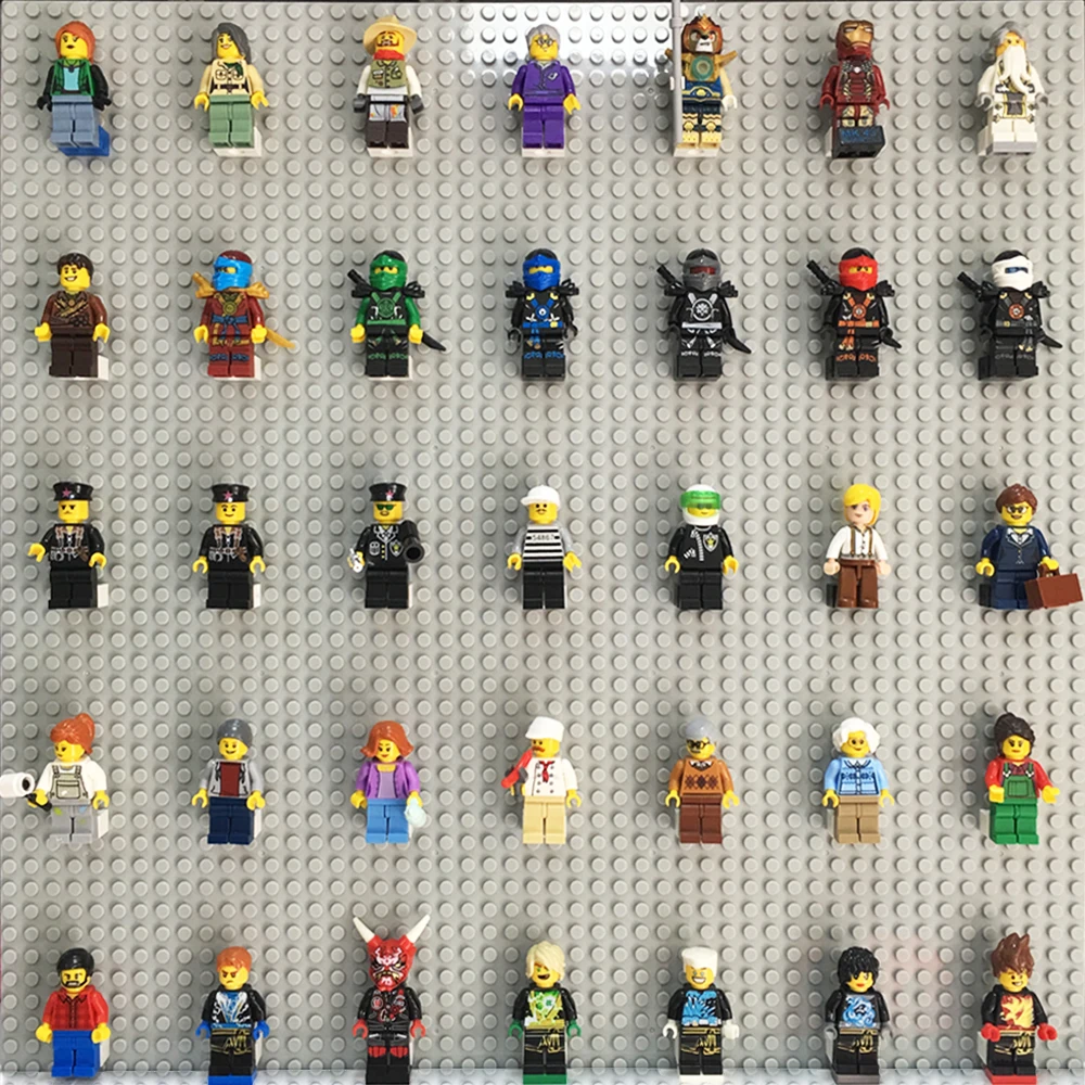 Fit 50*50 опорная пластина мини-фигурки Дисплей Стенд Minifig стены DIY MOC База аксессуары пластины набор строительные блоки игрушки подарки для детей