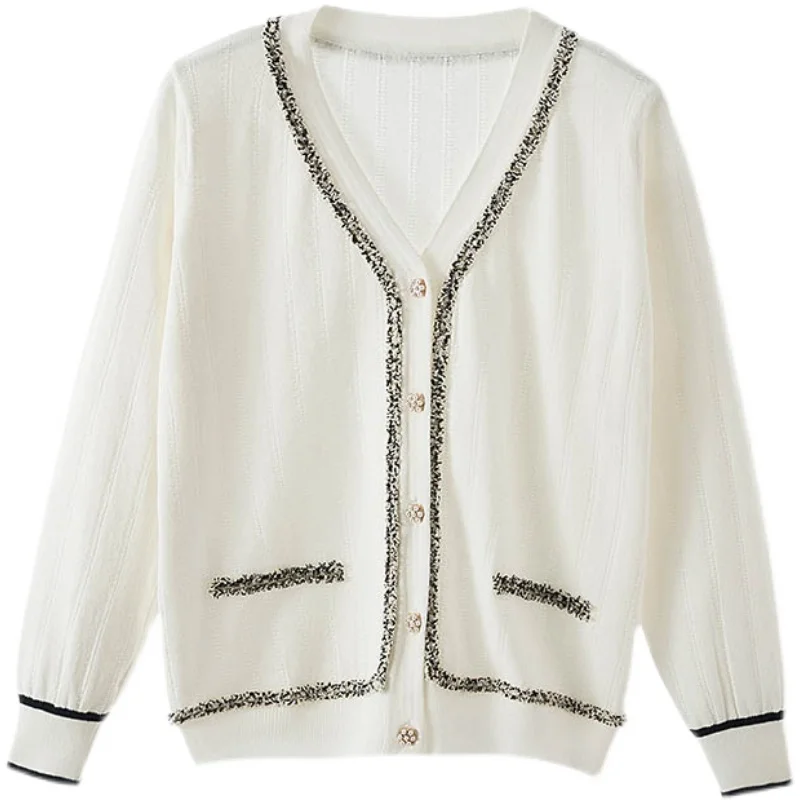 

Autumn Winter Women Knitted Cardigans Sweater Fashion Long Sleeve Single Breasted Loose Coat Casual Button V Neck Female Tops