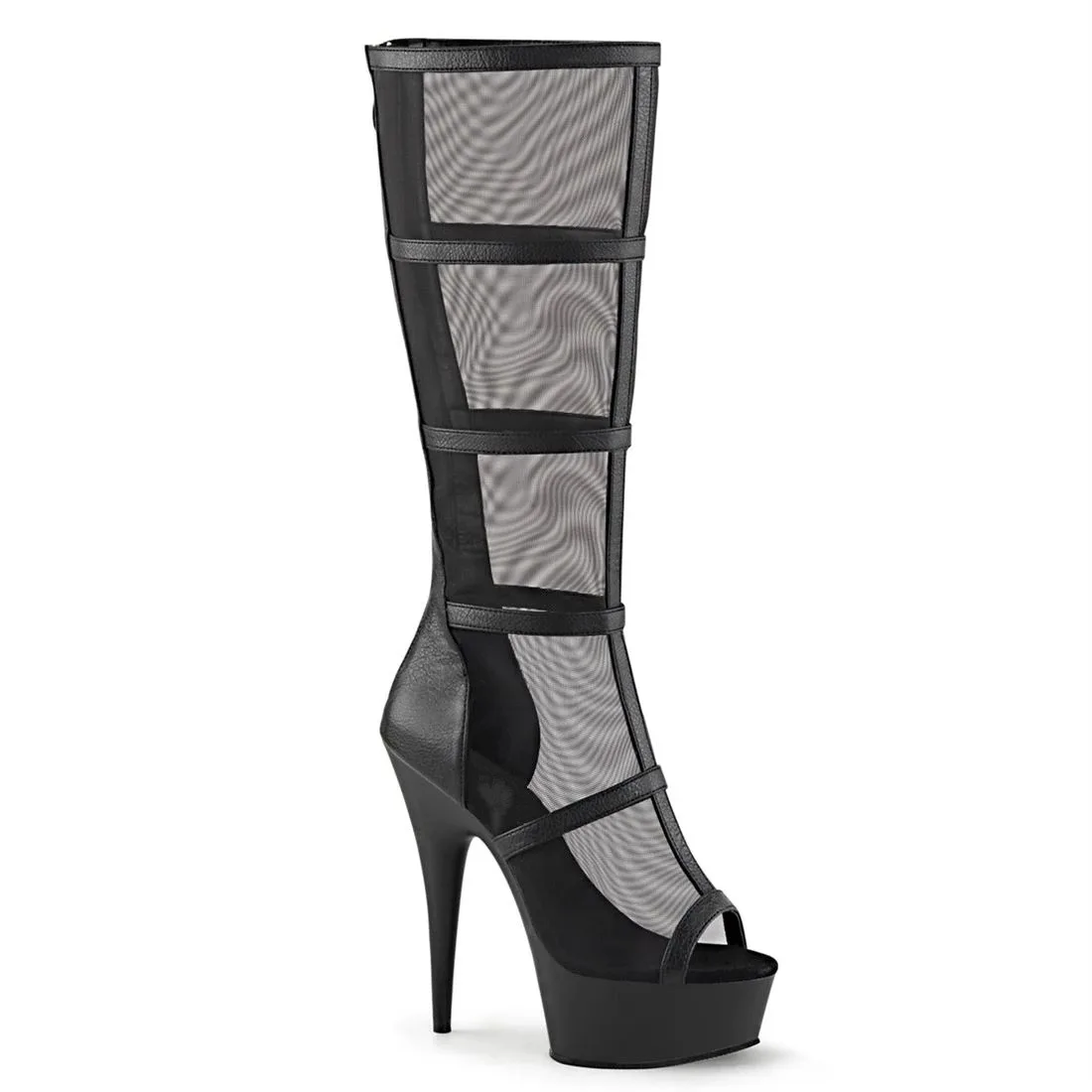 

15cm transparent high-heeled steel pipe dance boots thin heeled boots fashion trend high boots