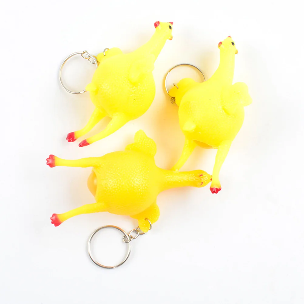 Новинка креативная забавная игрушка брелок для ключей в виде жареной курицы