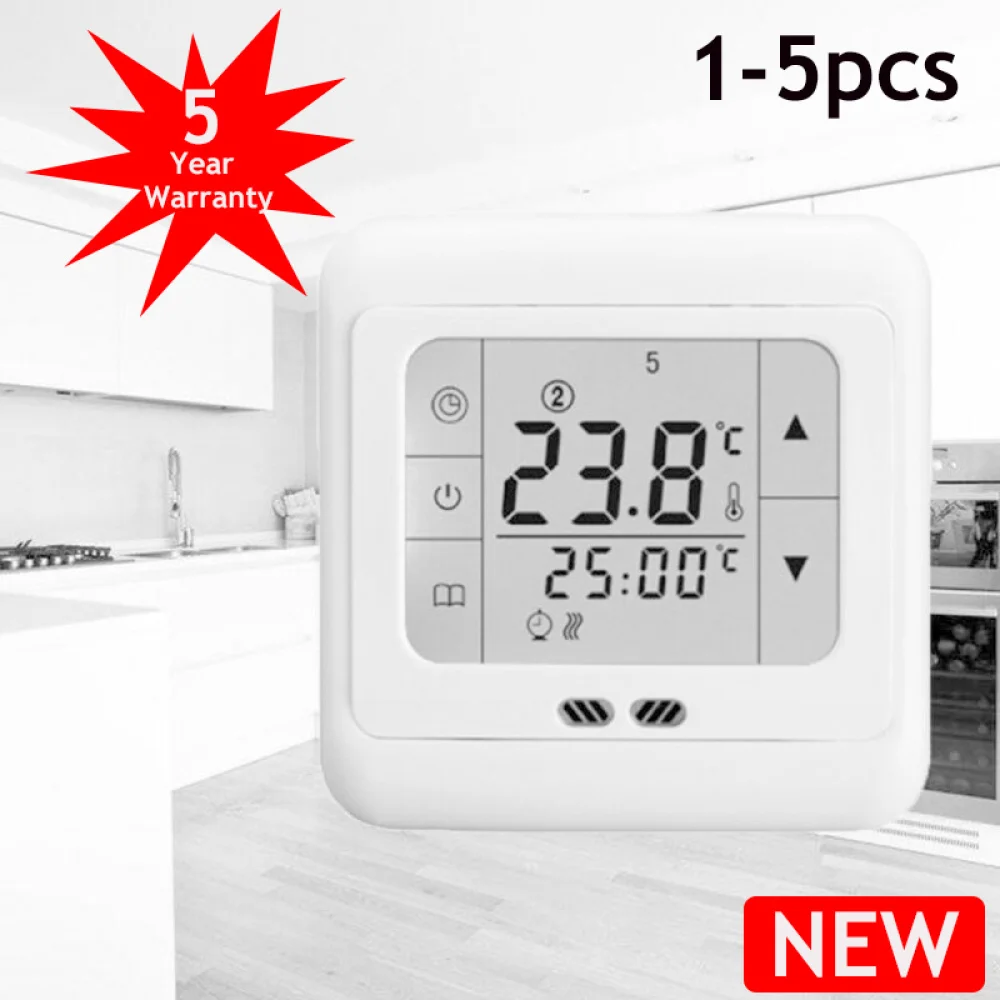 

Programmable Digital Thermoregulator Touch Screen Room Heating Thermostat Underfloor Heating for Warm Floor Electric Heating Sys