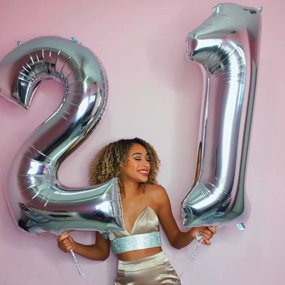 Шар Из Фольги в виде цифр 40 дюймов 2 шт.|Воздушные шары и аксессуары| |