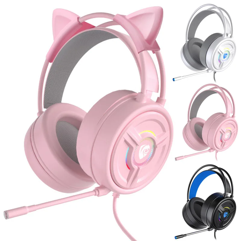 

Head-mounted Wired Gaming Desktop Laptop Gaming Headset Sports Earpieces Noise Cancelling for Xiaomi Huawei Iphone Microphone