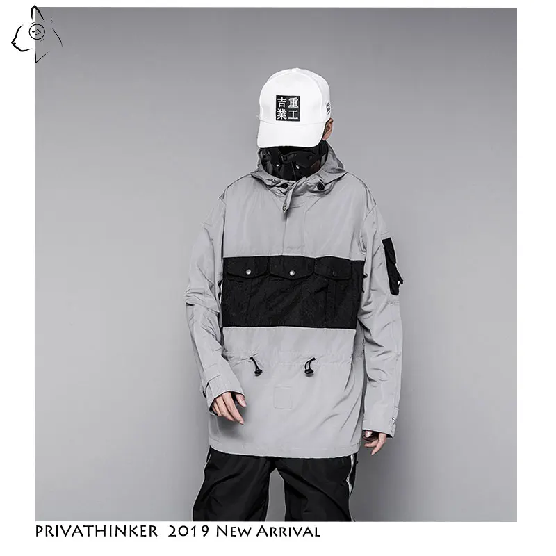 Privathinker 2019 мужские хип хоп осенние куртки высокого качества свободные Харадзюку