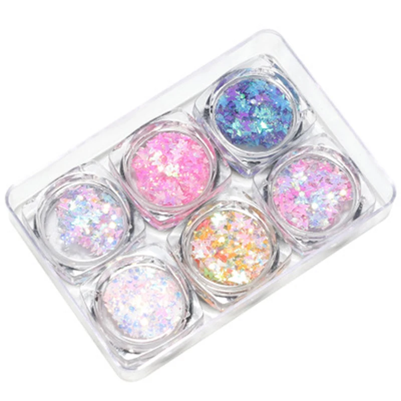 6 шт./компл. макияж глаз серия блёстки бабочки сверкающие до ключиц гель для