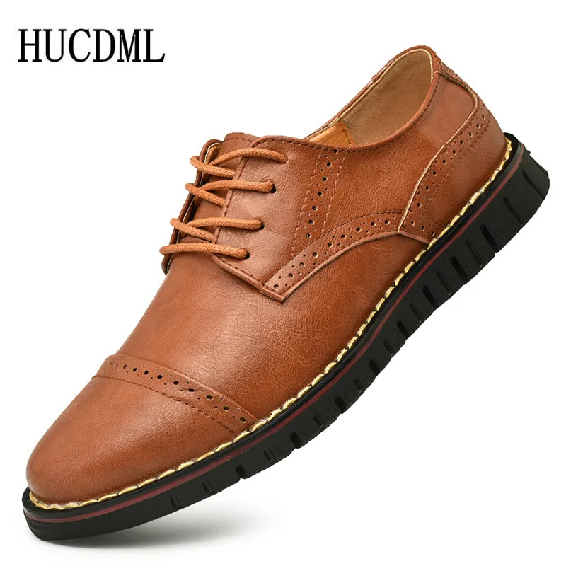 HUCDML/Новинка Мужская стильная обувь Обувь из натуральной кожи для торжественных