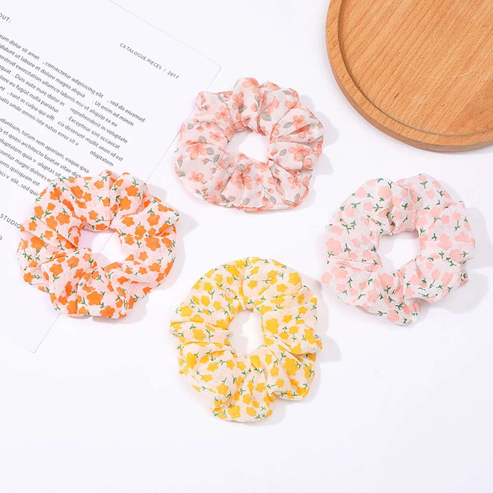 

Женская эластичная резинка для волос, с цветочным принтом