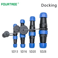 waterproof connector ip68 docking wire cable connection sd13 sd16 sd20 sd28 male plug female socket aviation outdoor