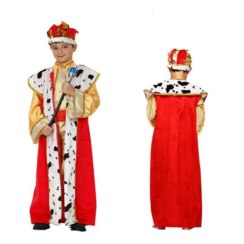 

Carnival Party Fancy Dress Decoration Children Boy King Cosplay Costume Kids Coat Hat Child Clothing Halloween