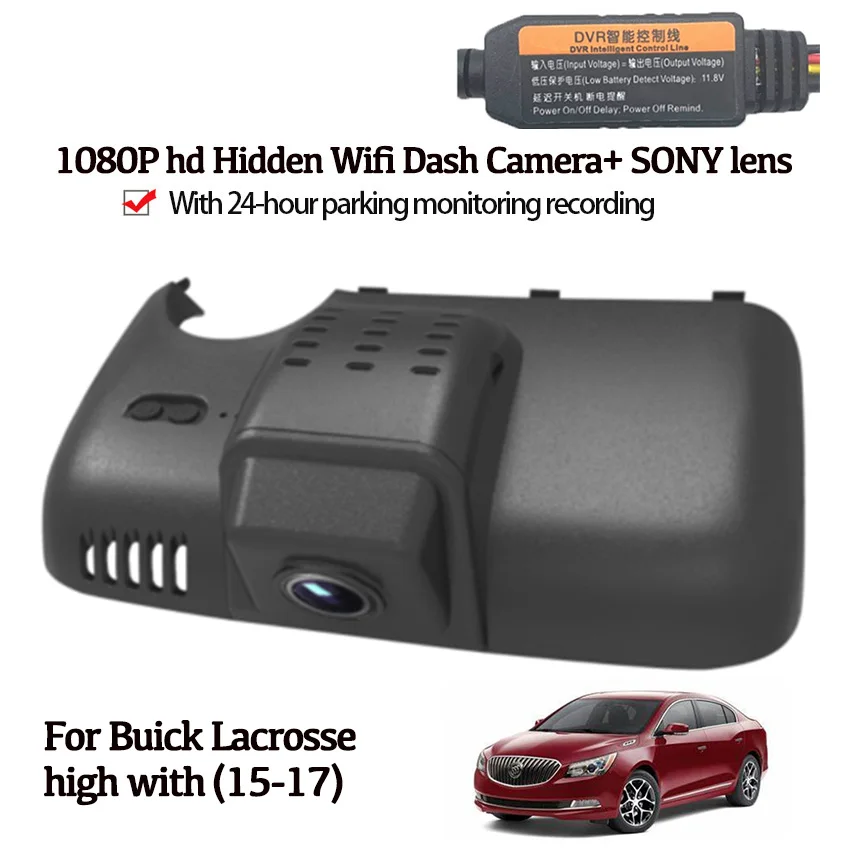 Car Hidden HD 1080P Wifi  Recorder Dash Cam Camera For Buick Lacrosse High with 2010-2012 2013 2014 2015 2016 2017 Night Vision