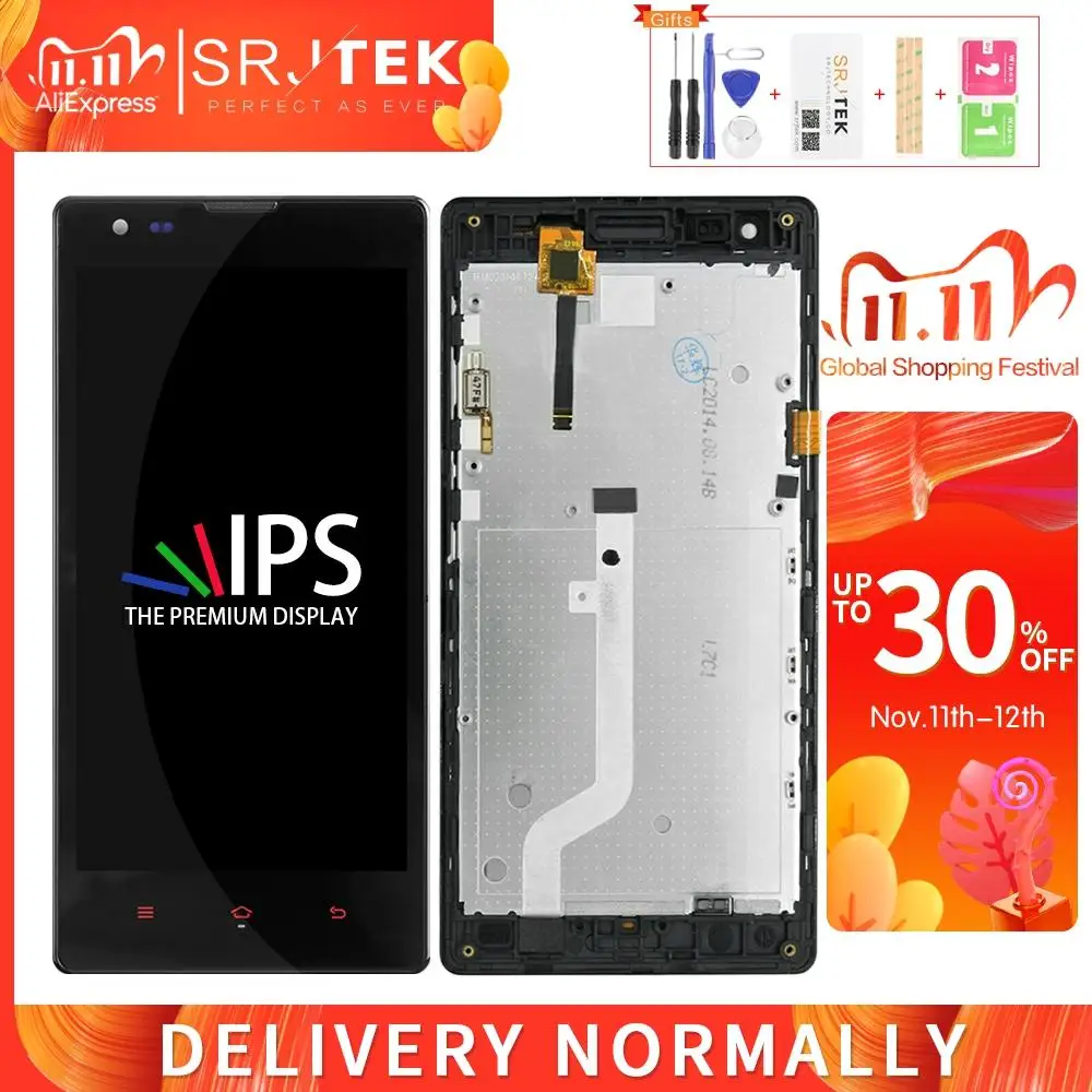 

3G/4G Srjtek For XIAOMI Redmi 1S LCD Display Matrix Touch Screen Digitizer Full Assembly With Frame For Hongmi 1S Redmi 1 Touch