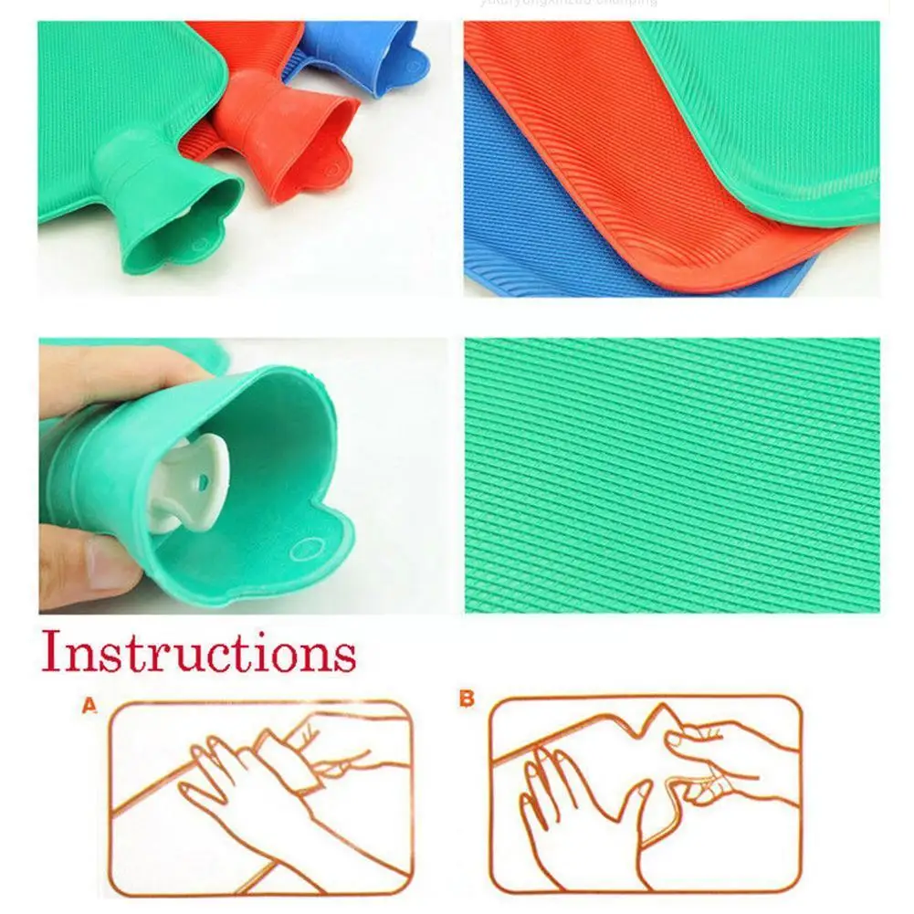 1000 мл Толстая горячая кожа зимняя вода теплая грелка для рук карманная сумка Вода