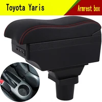 for toyota yaris vitz hatchback armrest box center console storage box arm rest rotatable 2007 2008 2009 2010