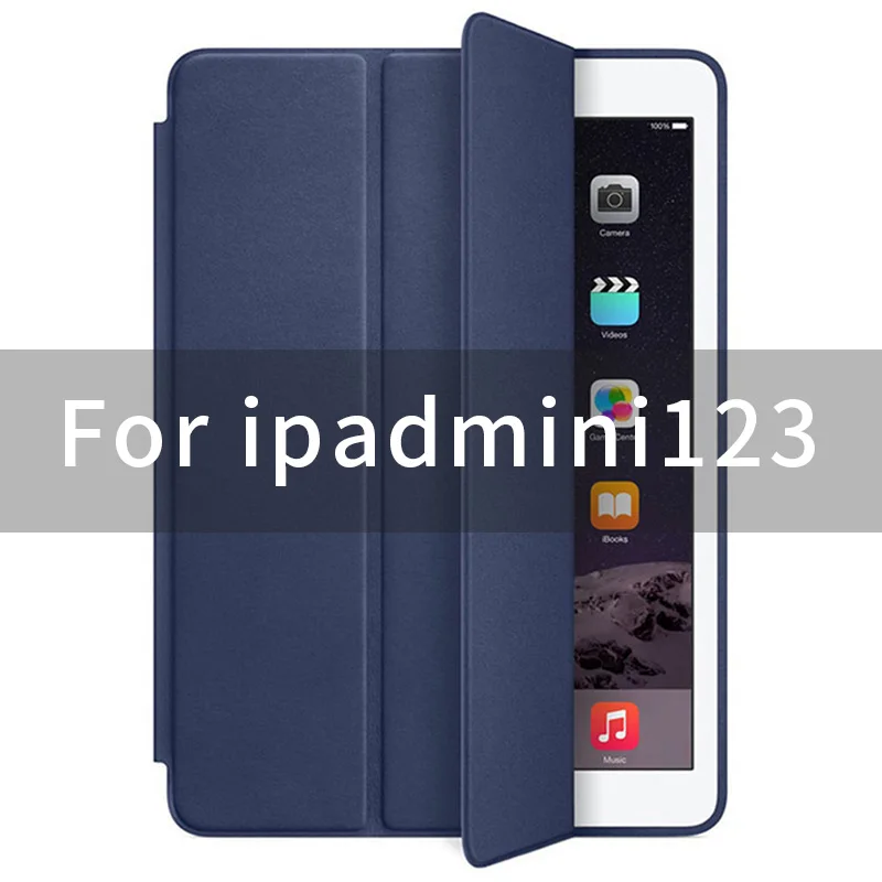 Чехол для iPad mini1/2/3/4 7,9 дюймов полное покрытие 1:1 магнит Smart Auto Sleep чехол с откидной крышкой с функцией подставки A1490 A1489 A1432 оболочки - Цвет: mini123-Blue