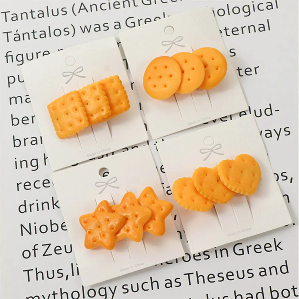 

2021 стильные мягкие заколки для волос с печеньем, японская Милая боковая заколка в стиле Харадзюку, НОВЫЕ геометрические заколки для волос с ...