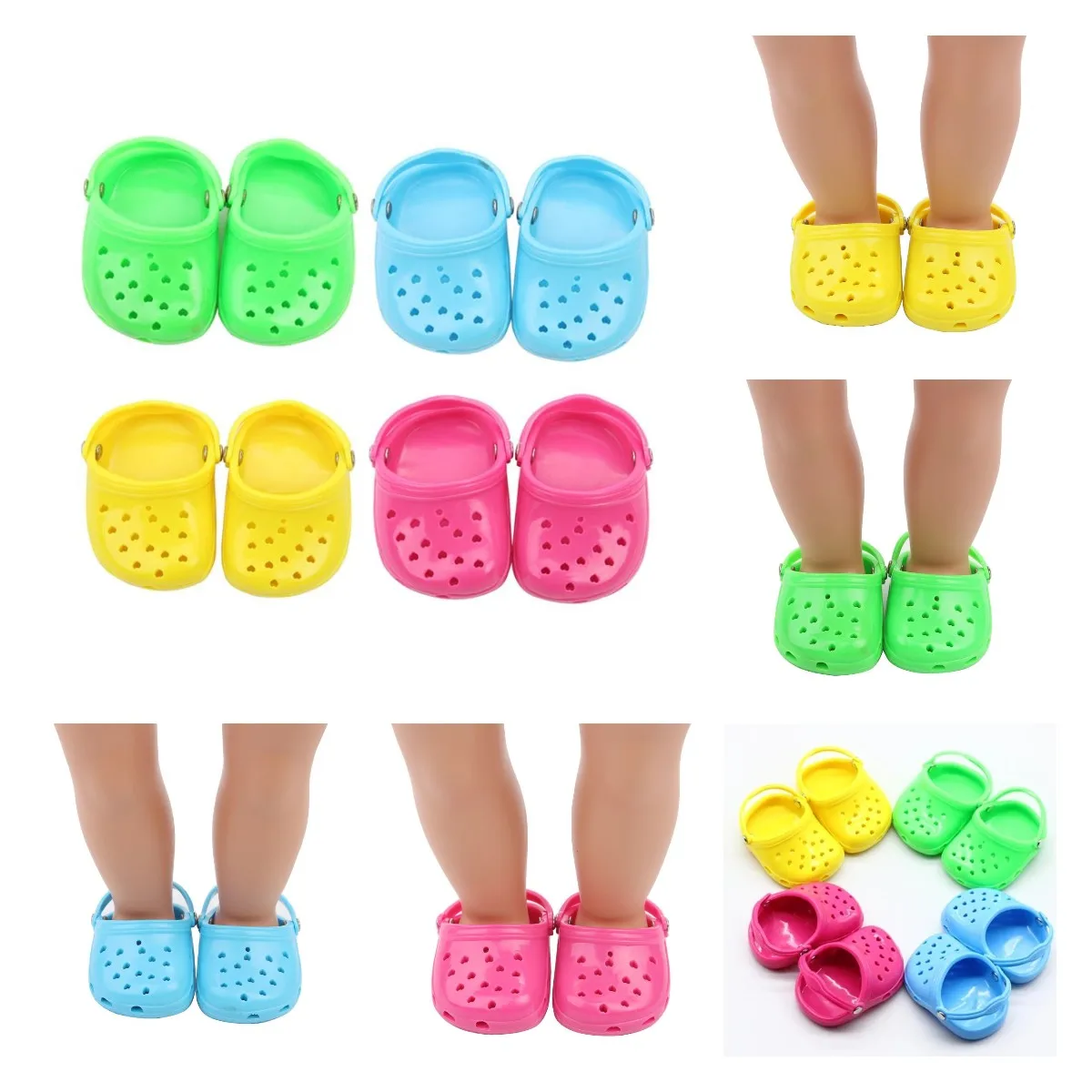 

New Summer Shoes for 18in 43cm Dolls Toy Dress up Sandal PU Material Great Gift for Girl
