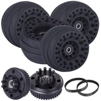 4Pcs/set 105BP All-terrain Honeycomb Wheels for GTS Carbon Pro  Electric Skateboard Accessories  wholesale - Black