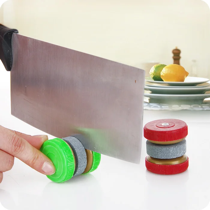 4*4 см мини круглая точилка для ножей топор точильный камень Кухня Аксессуары