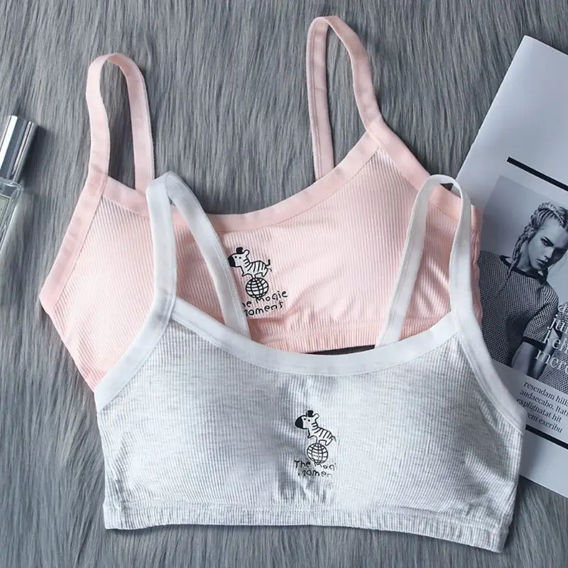 

Спортивный бюстгальтер Y166 на тонких бретелях для девочек-студенток, нижнее белье, милый мультяшный бюстгальтер с принтом зебры, планеты, жи...
