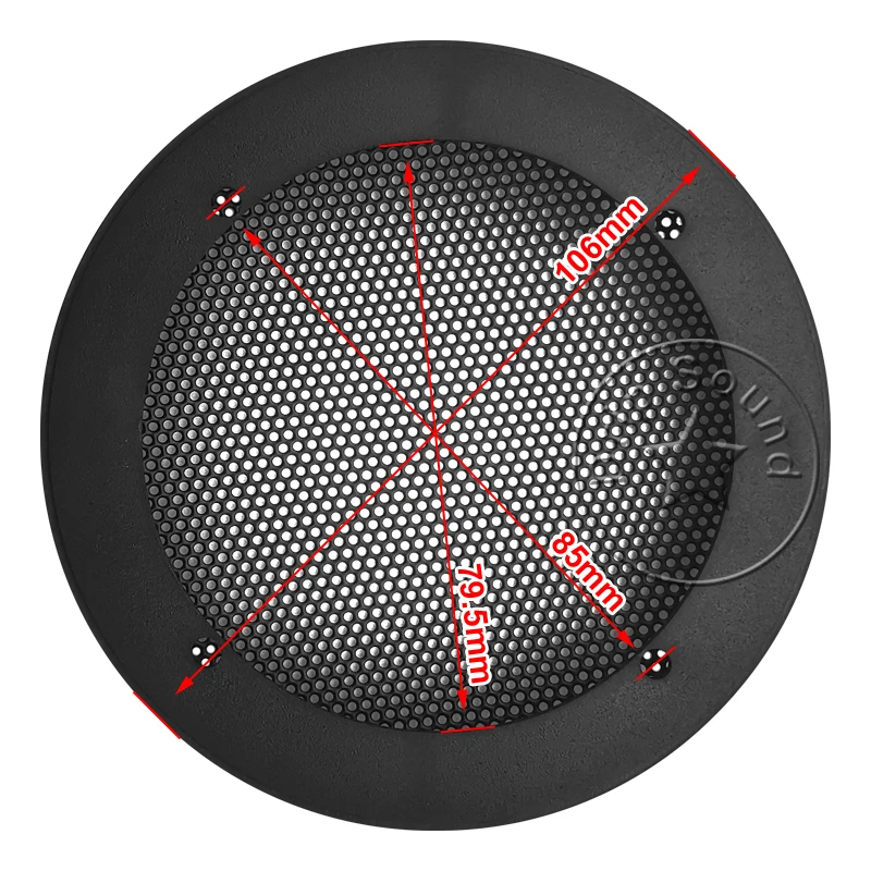 Защитная сетка для 3 дюймового динамика 106 мм Черная|Аксессуары аудиосистем| |