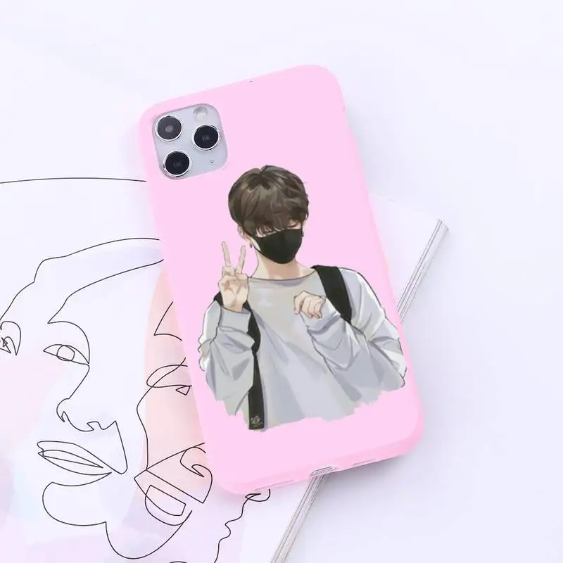 

Agust D Suga fashion cool boy Phone Case Candy Color for iPhone 6 7 8 11 12 s mini pro X XS XR MAX Plus