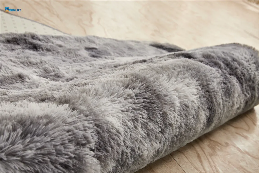 Плюшевый ковер в скандинавском стиле с твердым ворсом Нескользящие коврики