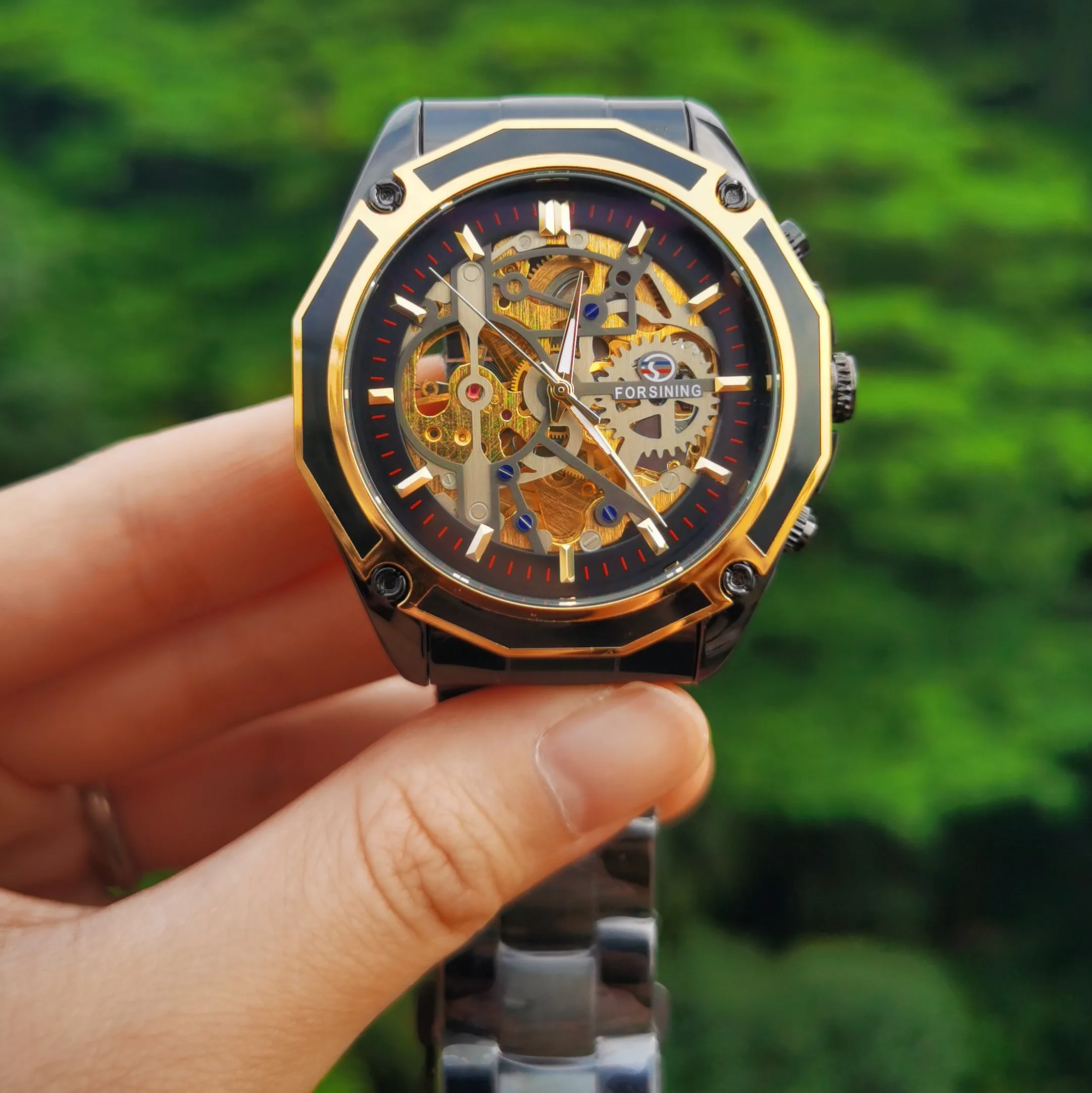 

FORSINING Gold Watch Men Luxury Mechanical Watches Mens Skeleton Wristwatch Dropshipping 2020 Best Selling Products