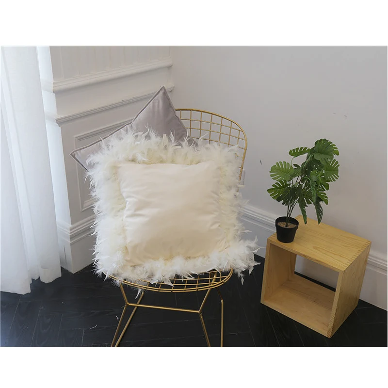 Роскошный красивый чехол Faroot для подушки Белый Европейский бархатный тканевый с