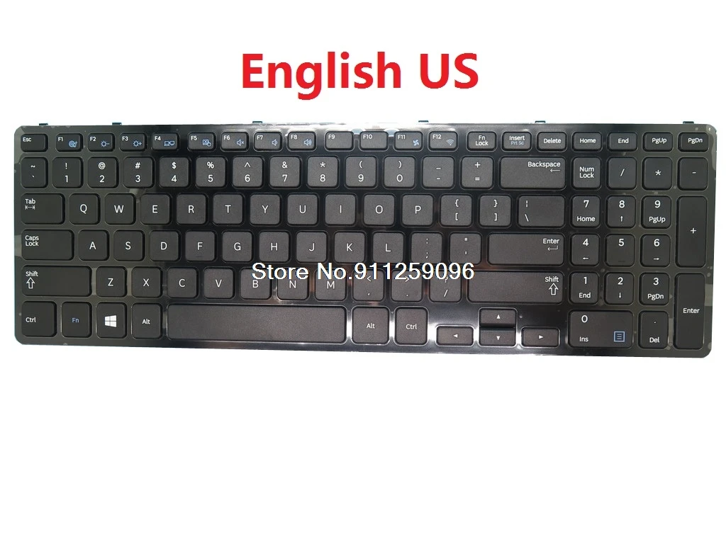 

Laptop Keyboard For Samsung NP365E5C NP350E5C NP355E5C 365E5C 350E5C 355E5C Russia RU US English Arabia AR BA75-04303A