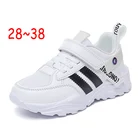 Спортивные детские кроссовки, повседневная обувь для мальчиков и девочек, детские кроссовки, кожаная Нескользящая модная сетчатая Осенняя обувь для тенниса