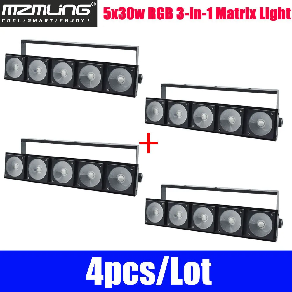 Матричный светодиодный светильник 4 шт./лот 5x30 Вт RGB 3 в 1 прожектор DMX512 уличный