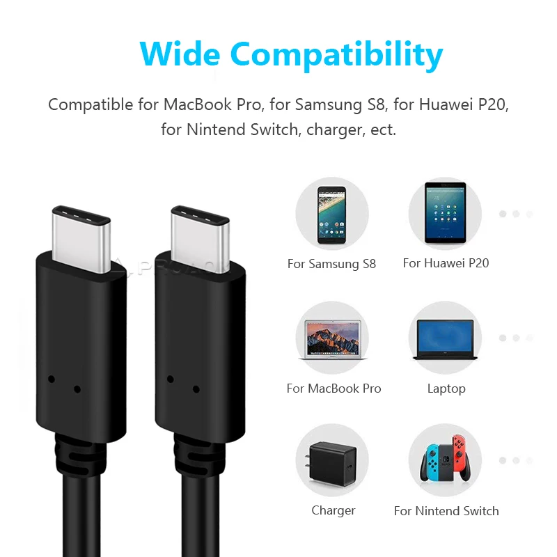 USB 3 1 Type C к кабель для Samsung Xiaomi 5A Быстрая зарядка Kabel Macbook Pro Data Cabo быстрой зарядки