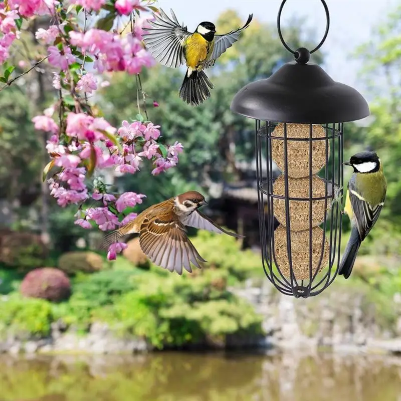 

Bird Feeder Hanging Outdoor Portable Bird Feeder Yang Pet Bird Feeder Balcony Garden Snack Bucket Holder Bird Feeder