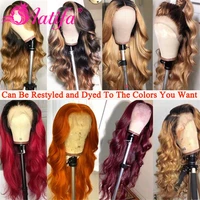 Body Wave Lace Front Wig 13x4 Lace Frontal Transparent Lace Wig Malaysian 100 Human Hair Wig 180 Density Pre Plucked Hair
