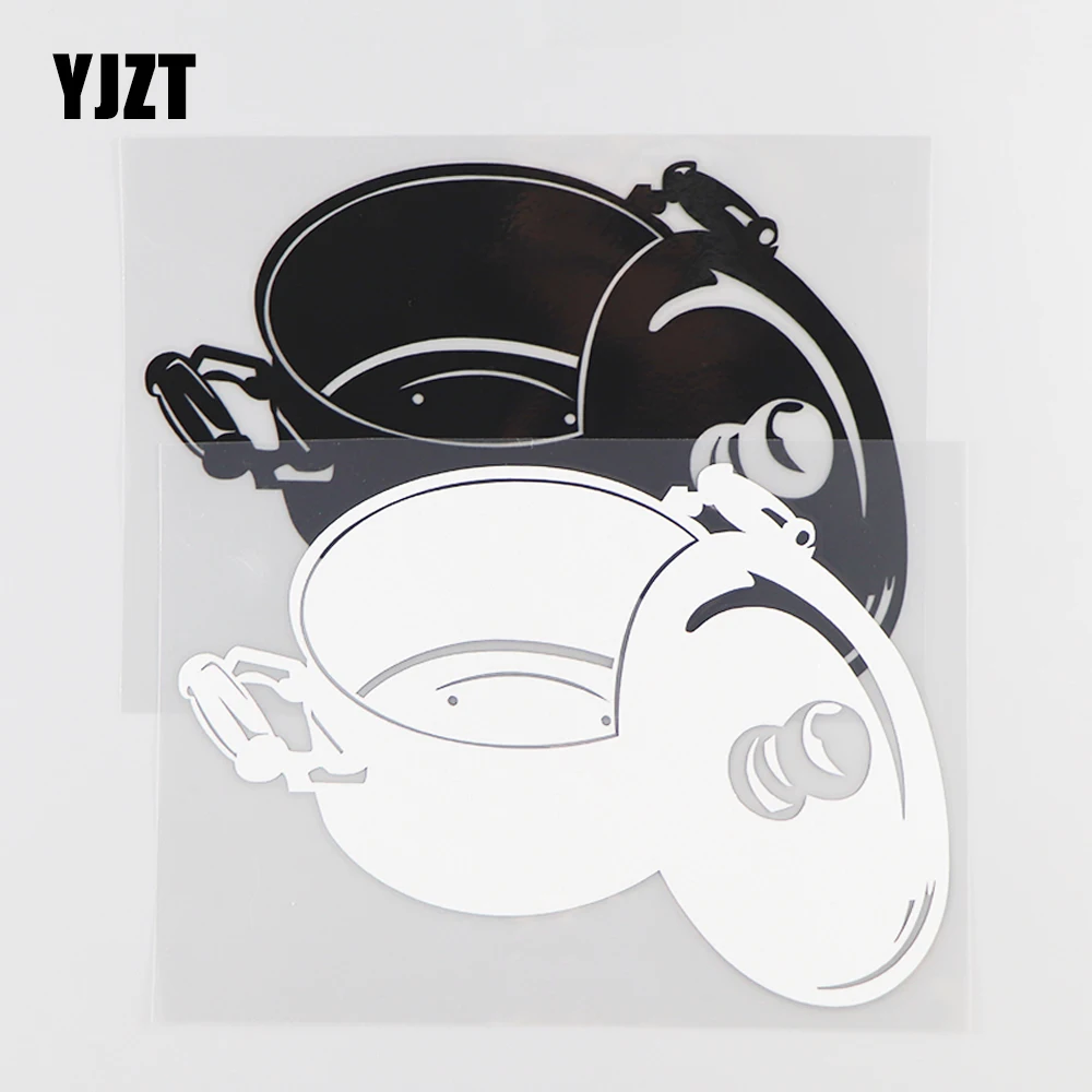 

YJZT 14,5 × 10,1 см веселая кухонная кастрюля узор виниловая наклейка Персонализированная наклейка для стайлинга автомобиля черный/Серебряный ...