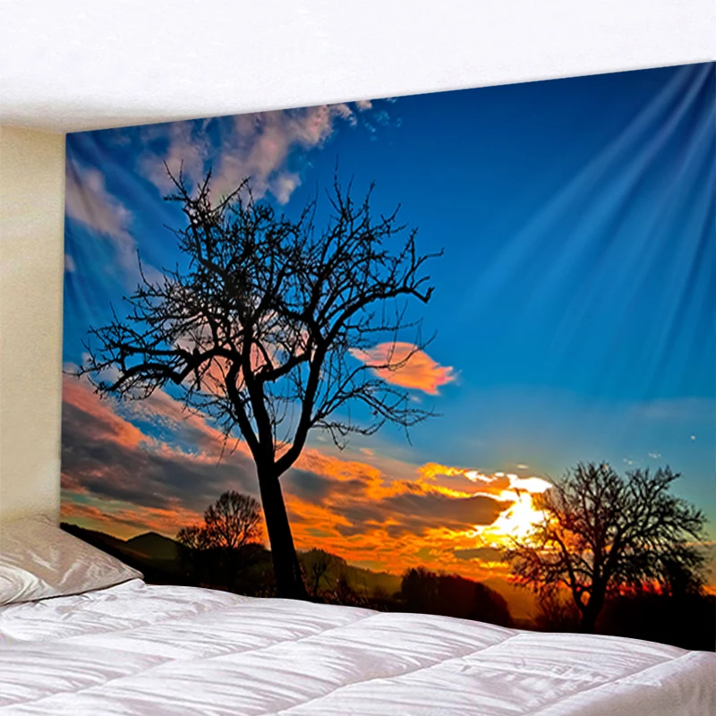 

Natural Trees, Large-scale Mural Art Decoration Of The Dusk Landscape