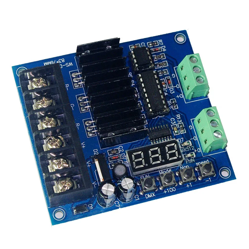 3CH led DMX512 декодер DC5V 24V * 8A max DMX 3P контроллер цифровой дисплей трубки 7 8 кГц частота