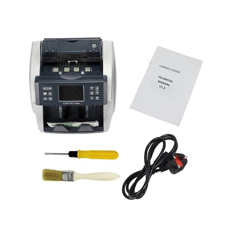 Детектор денег с фронтальным ЖК дисплеем Новый стиль поддержка нескольких