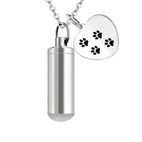 women men pet fashion urn jewelry stainless steel urn necklace for ashes memorial keepsake cremation pendant fill kits