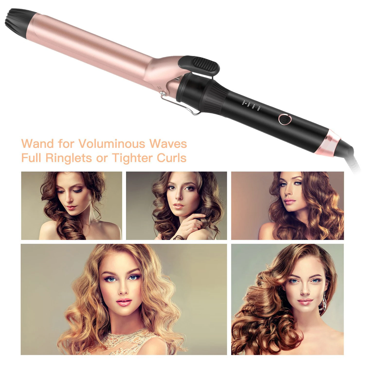 

Professional 25mm Hair Curler Conical Curling iron single Tube Ceramic Glaze Pear Flower Cone Electric Hair Curly Ratating Tool